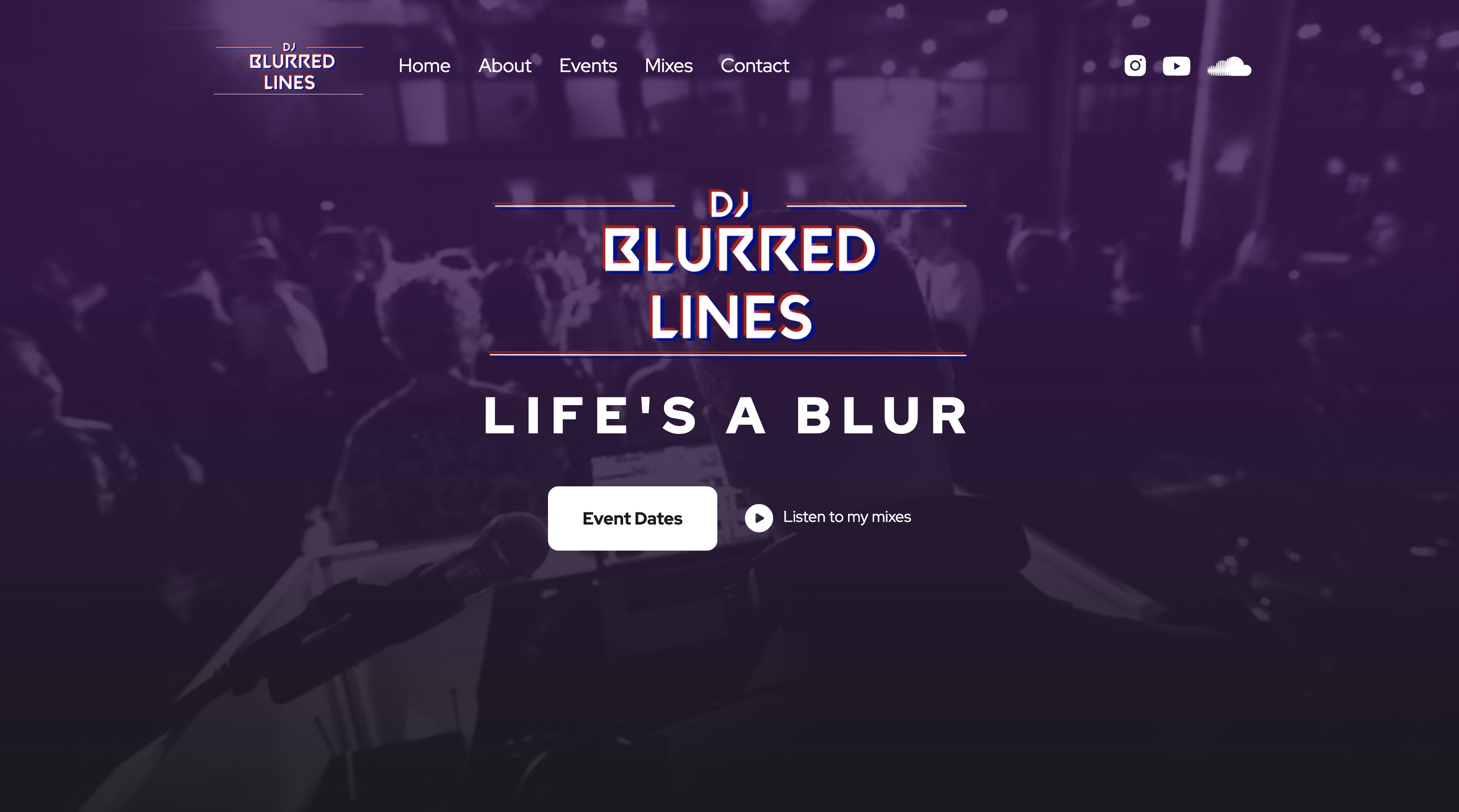DJ Blurred Lines Website Thumbnail